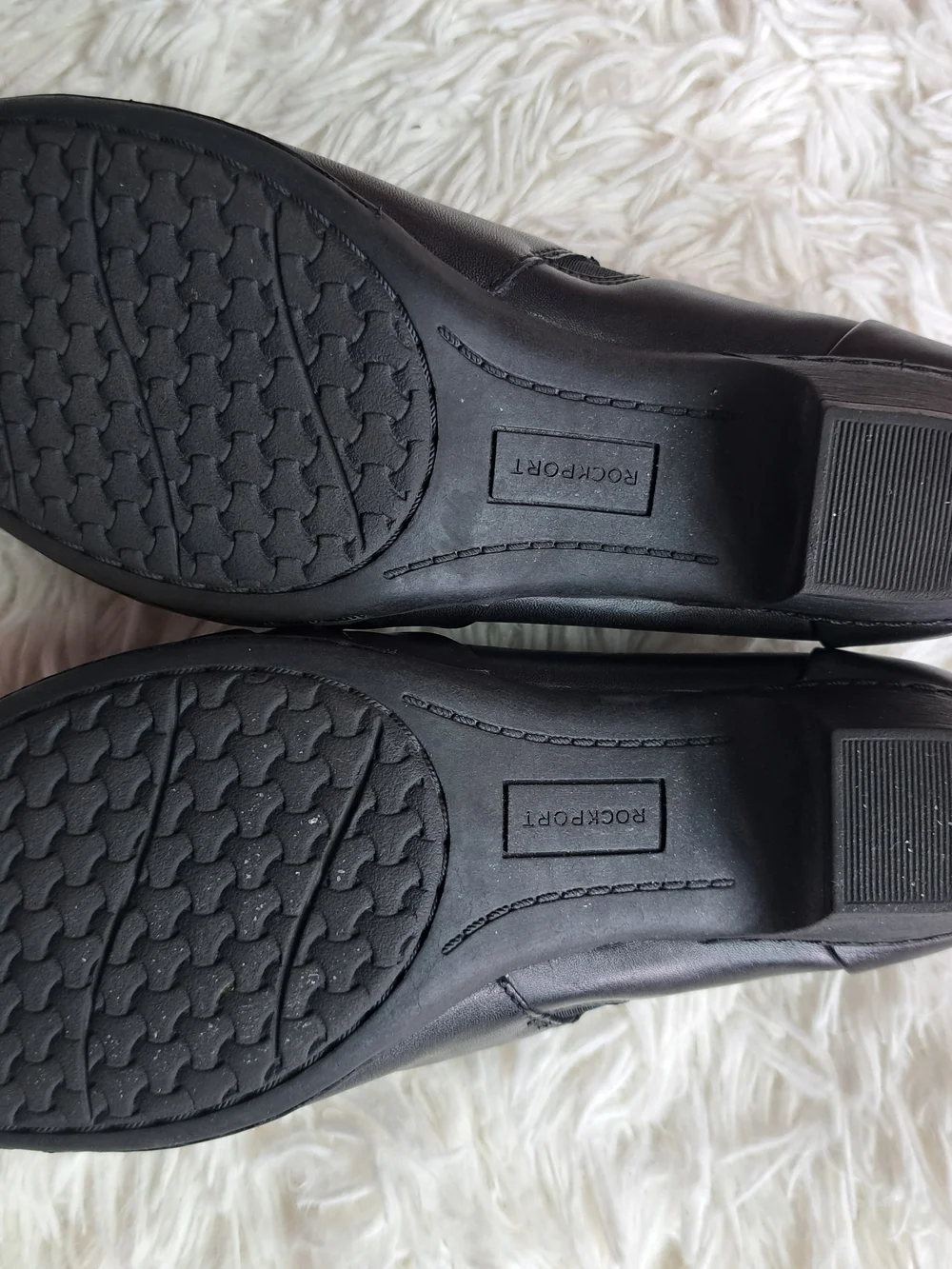 Rockport Black Leather Slip-On Loafers